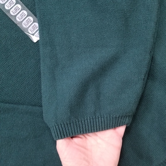 Gulf Traders Classic‎ Men's Green Quarter Button Pullover Sweater Sz. XL NEW - Picture 4 of 11